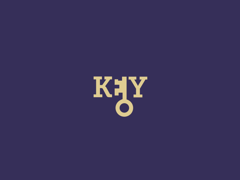 Key key keys negative space logotype logo design icon concept flat minimal simple vector