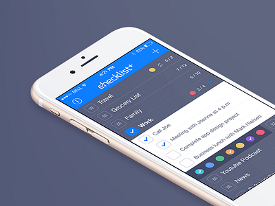 Checklist iOS App app checklist flat ios ios7 ios8 ipad iphone todo ui ux
