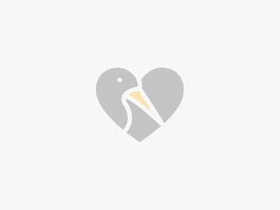Stork Icon animal bird flat heart icon logo negative space peacock stork swan symbol twitter