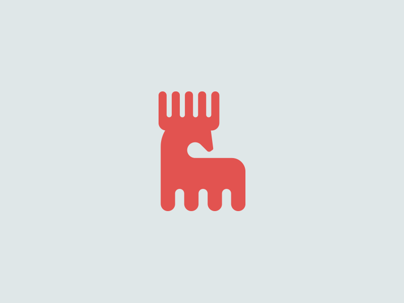 Deer Mark deer moose logo design animal clothing identity app web branding elk retail