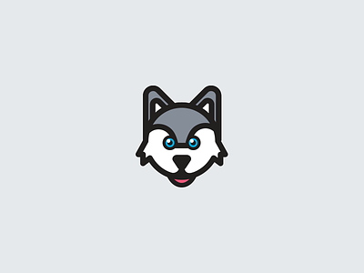 Husky Logo Design animal cute design dog flat husky icon logo mark minimal puppy