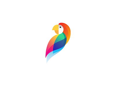 Parrot Icon app bird design gradient icon identity jungle logo mark parrot toucan