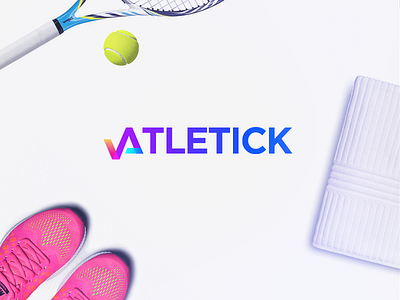 Atletick Logo Design app athlete branding corporate design fitness health icon identity logo mark tracker