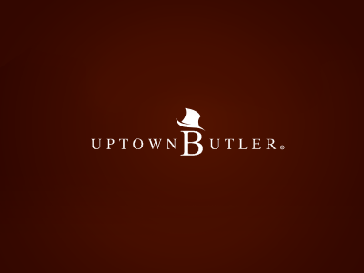 Uptown Butler Logo Design brand butler design draward graphic graphic design hat icon icons id identity logo logo design logo designer logodesign luxury prestige serif