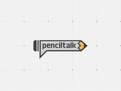 Penciltalk logo chat design draward graphic graphic design icon identity logo pencil speech bubble talk