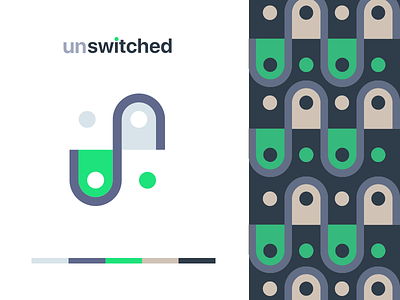 Unswitched Logo app branding design flat icon identity ios logo logo design mark technology