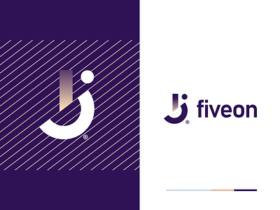 Fiveon app branding corporate design flat icon identity logo logo design mark minimal technology vector