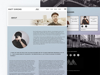 Matt Simons #3 branding design digital ecommerce interaction music ux