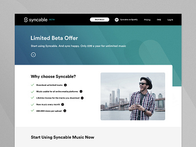 Syncable 2.0.1 #2 branding design digital ecommerce music ui ux video
