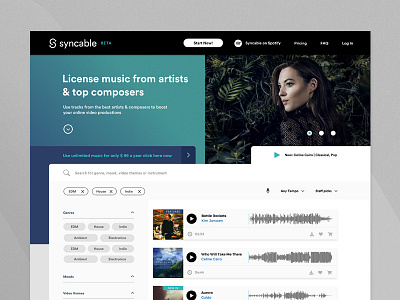 Syncable 2.0 #1 branding design digital ecommerce music ui ux video