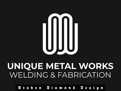 Unique Metal Works Branding Logo brand logo branding design emblem graphic design logo logo emblem typography welding logo
