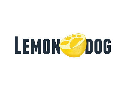 Lemondog Logotype dog lemon logo logotype