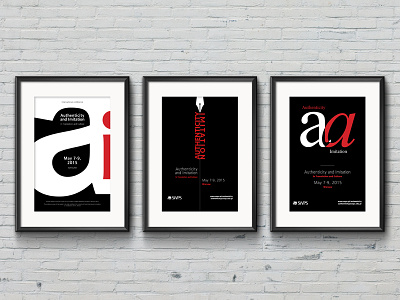 Authenticity and Imitation authenticity black conference culture imitation posters red translation white