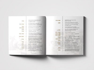 Doctor Honoris Cause commemorative booklet - timeline