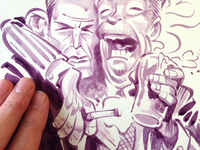 Spect Lighten Up Inking Dribbble brush and ink politics traditional