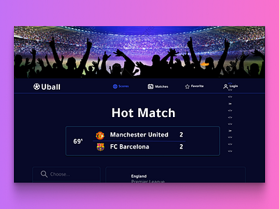 Website - Uball Soccer Live Score 3d animation branding graphic design logo motion graphics ui