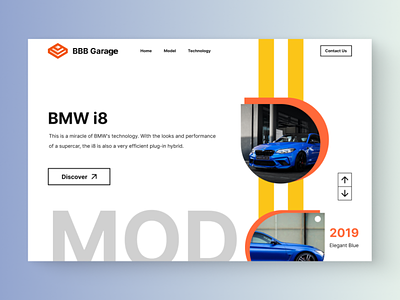 BBB Garage - Car Dealership animation branding cars motion graphics ui website