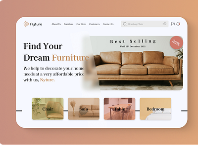 Furniture Website Design - Nyture