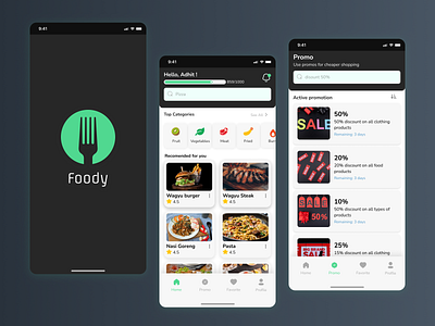 Foody - Online Food Ordering Service casestudy food mobileapps ui uiuxdesign ux