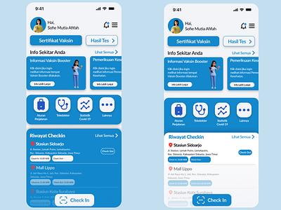 Redesign Peduli Lindungi App app design figma graphic design redesign ui uiux ux