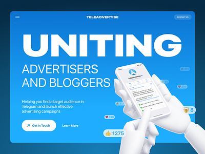 Advertising platform ad advertising figma telegram typography ui