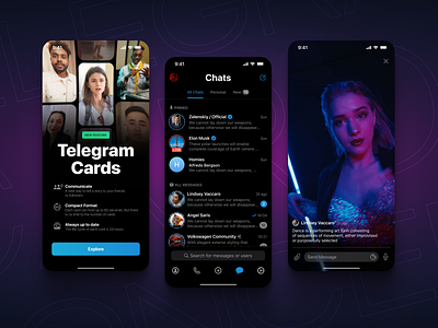 Telegram Cards Concept