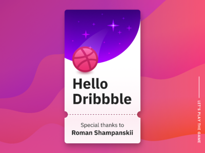 Hello Dribbble figma illustration vector