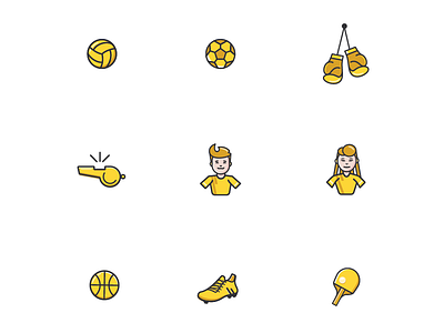 Sports icons illustrator sports