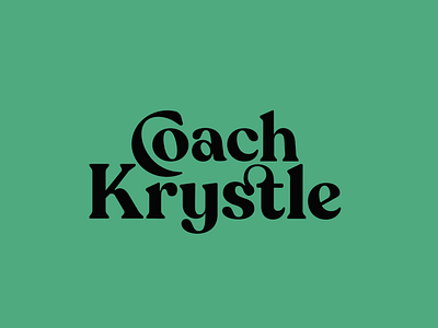 Coach Krystle Logo logo logotype retro