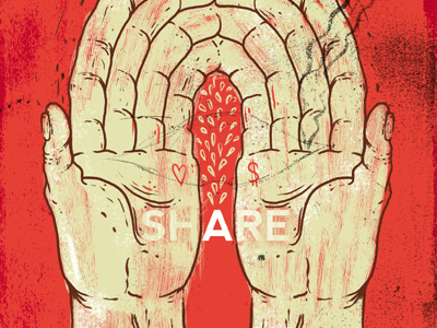 Share hands illustration share sketch texture