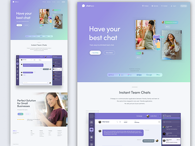 ChatApp Landing Page Design chatapp landing page ui