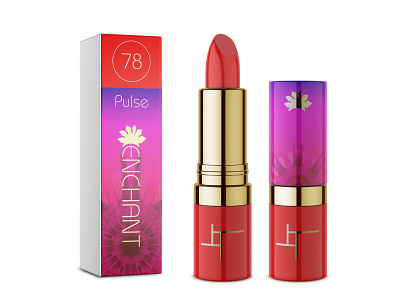 Enchant Lipstick 78 beauty graphic design