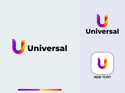 Universal, u modern letter logo design