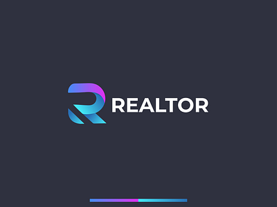 REALTOR , R modern letter logo design