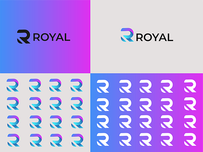 Royal,R modern letter logo design
