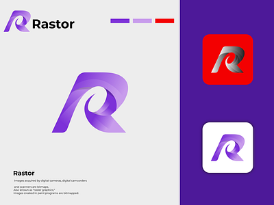 Rastor,R modern letter logo design