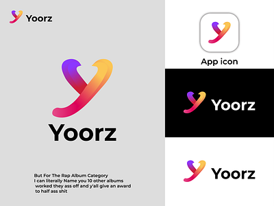 Yoorz, y modern letter logo design