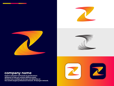 z modern letter logo design