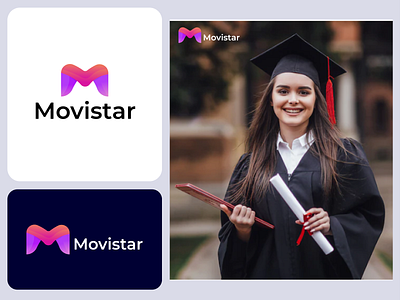 Movistar M modern letter logo design abcdefgh abstractlogo bestlogo brand branding creativelogo criptologo identity lineartlogo logo logodesign logomark minimal mletterlogo mlogo mmodernletter monogram movistar rebrand symbollogo