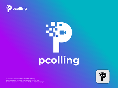 pcolling, p- letter logo design
