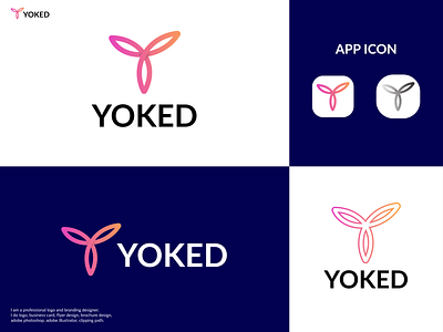 YOKED, Y- letter logo design abcdefgh abstractlogo bestlogo brand branding creativelogo criptologo identity lineartlogo logo logomark minimal monogram rebrand simplelogo symbollogo yletterlogo ylogo ymodernletter yoked