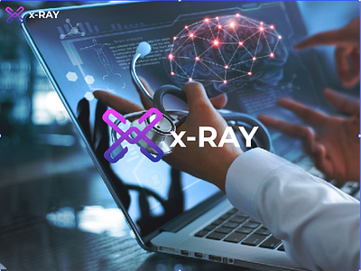 X-RAY,X- letter logo design