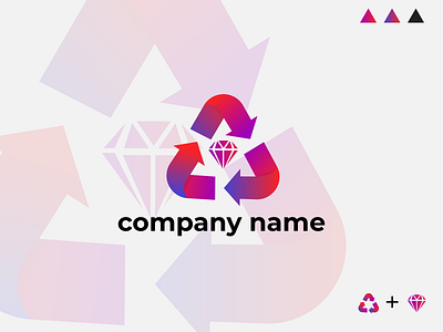 A set of diamond in a flat and icon style Logo Design