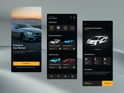 Supercar Rental - Mobile App