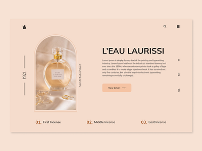 Landing Page - Perfume design fragrance landing page perfume ui ux web
