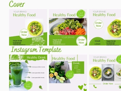 Instagram Post - Social Media Marketing - Canva Template - Food branding canva design dietketo food green helathyfood instagram organicfood socialmediamarketing template