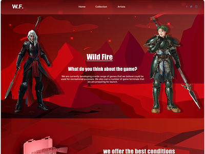 Wild Fire - Gaming website landing page design