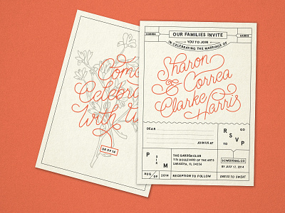 Finally exciting invitation invites layout lettering type typography wedding