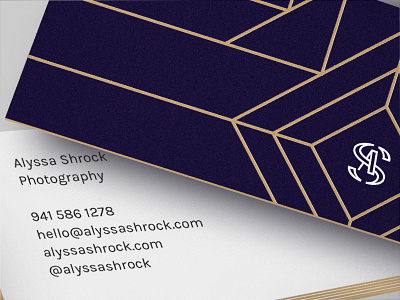 Alyssa Shrock business cards identity logo pattern print symbol