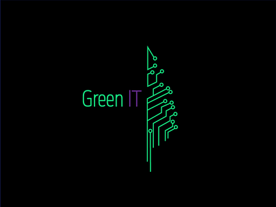 GreenIT project logo branding design graphic design illustration logo typography ux vector